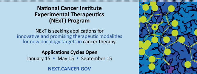 NExT is seeking applications for innovative and promising therapeutic modalities for new oncology targets in cancer therapy. Applications Cycles Open January 15, May 15, September 15